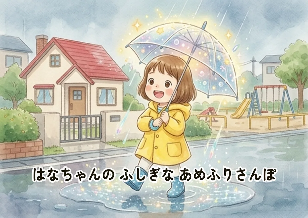 絵本「あめふりさんぽ」の表紙