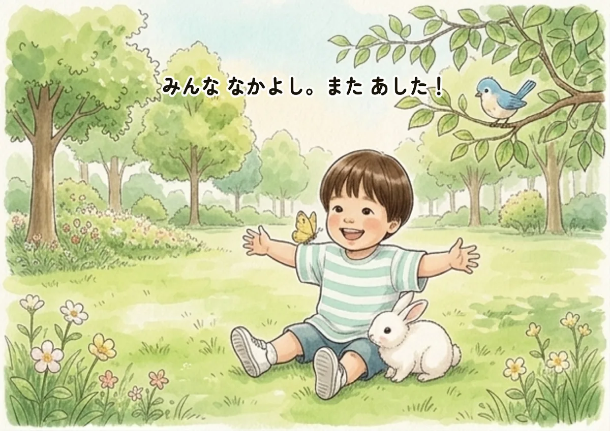 絵本「どうぶつさん」の本文ページ