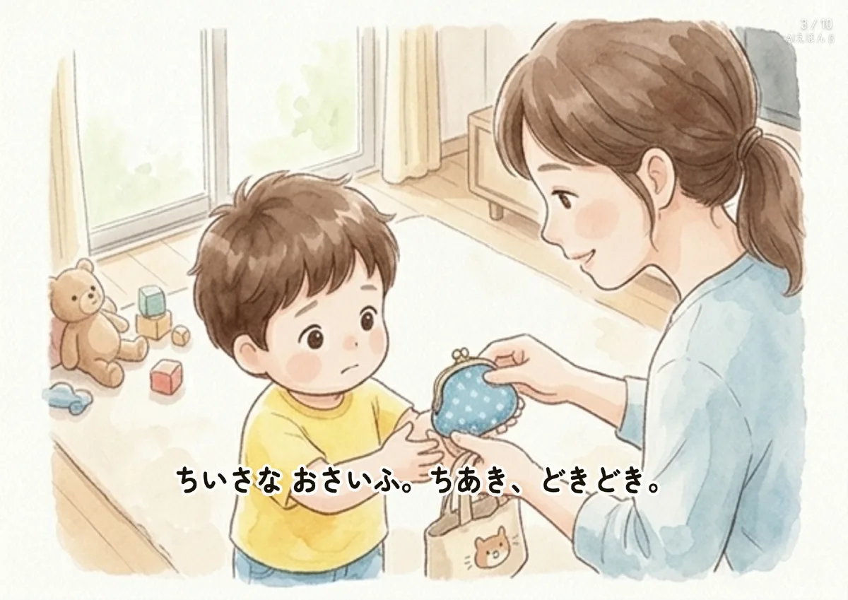 絵本「いってきます!」の本文ページ