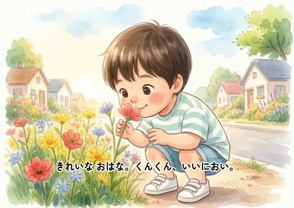 絵本「はじめてのおつかい」の本文ページ